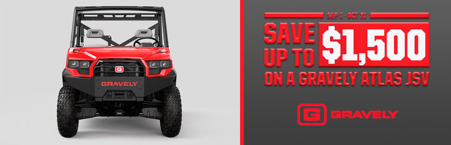Gravely: Save Up To $1,500 on a Gravely Atlas JSV